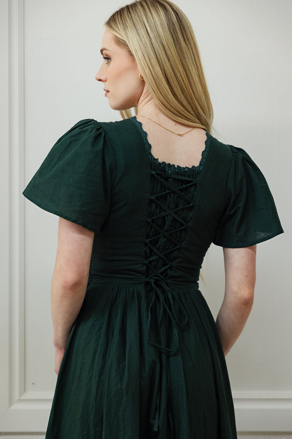 Hymn Dress in Forest | Green Cotton Dress