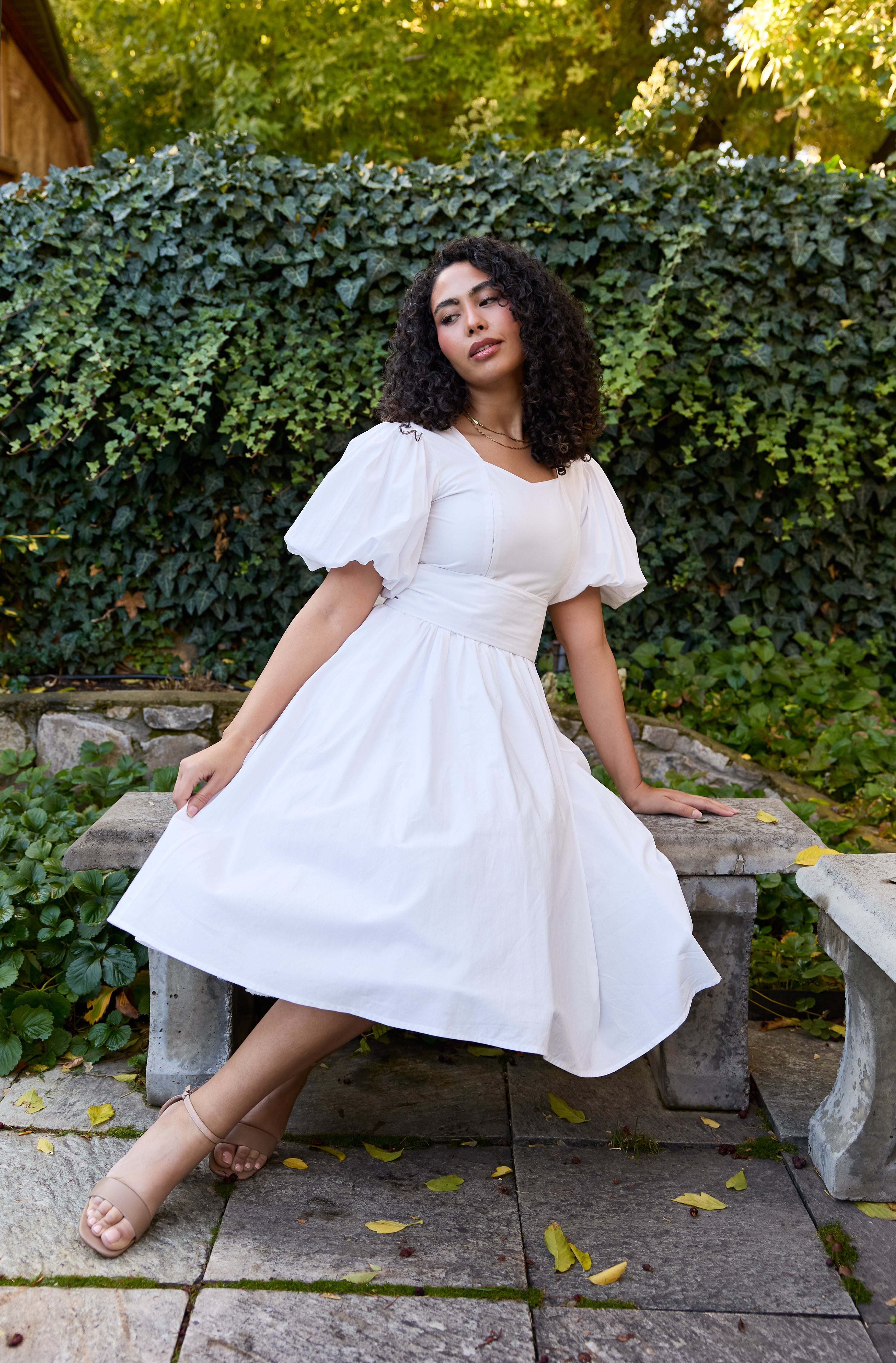 Ode Dress in Cloud | Modest Cotton Dress