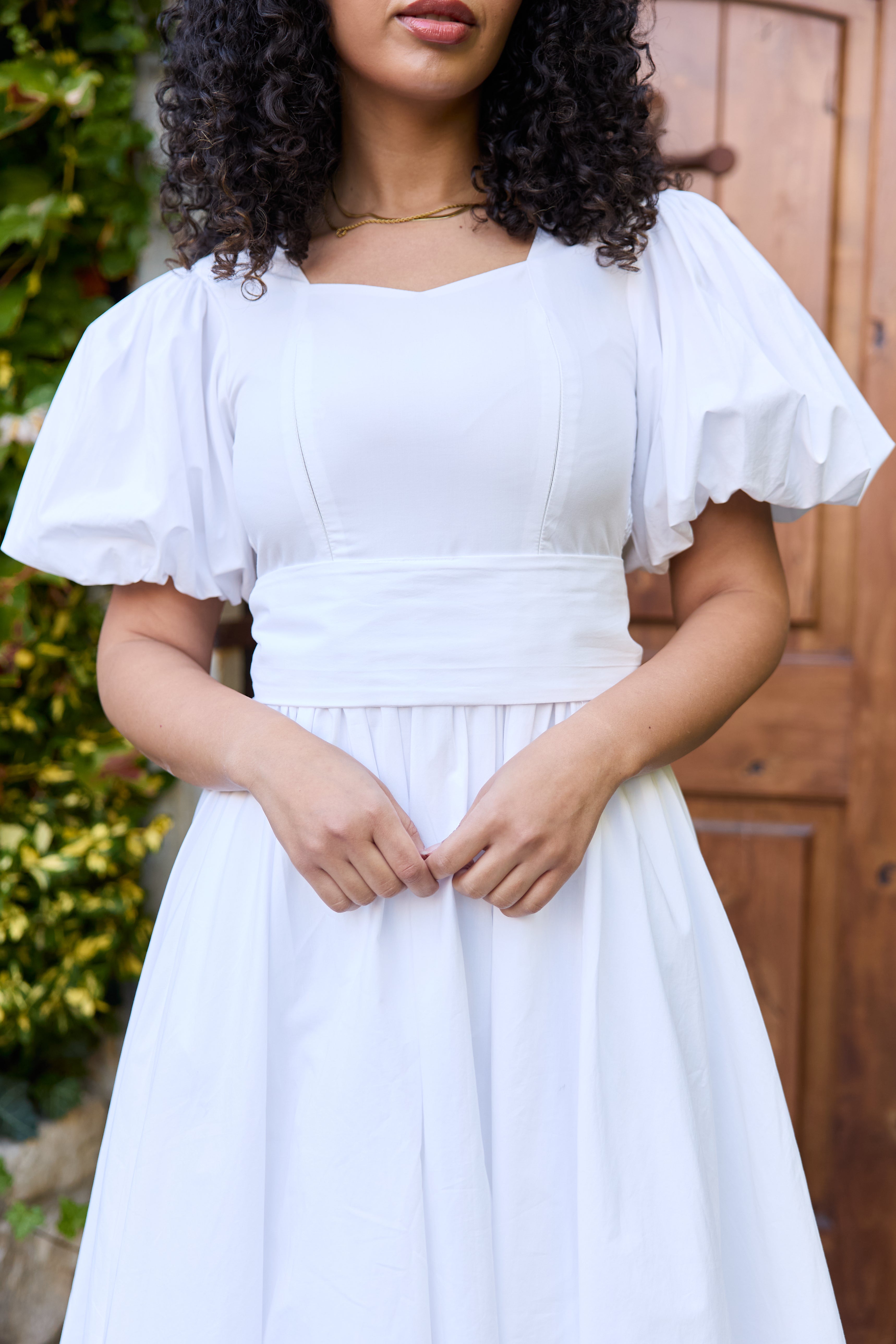 Ode Dress in Cloud | Modest Cotton Dress